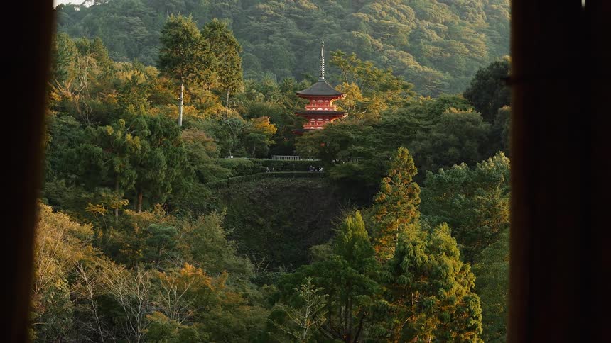 A single building is on the mountain