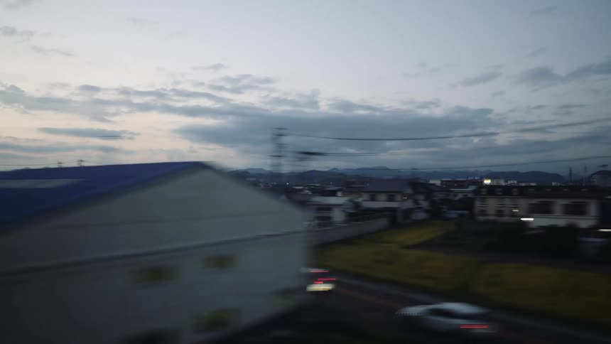 The sun is setting on the town