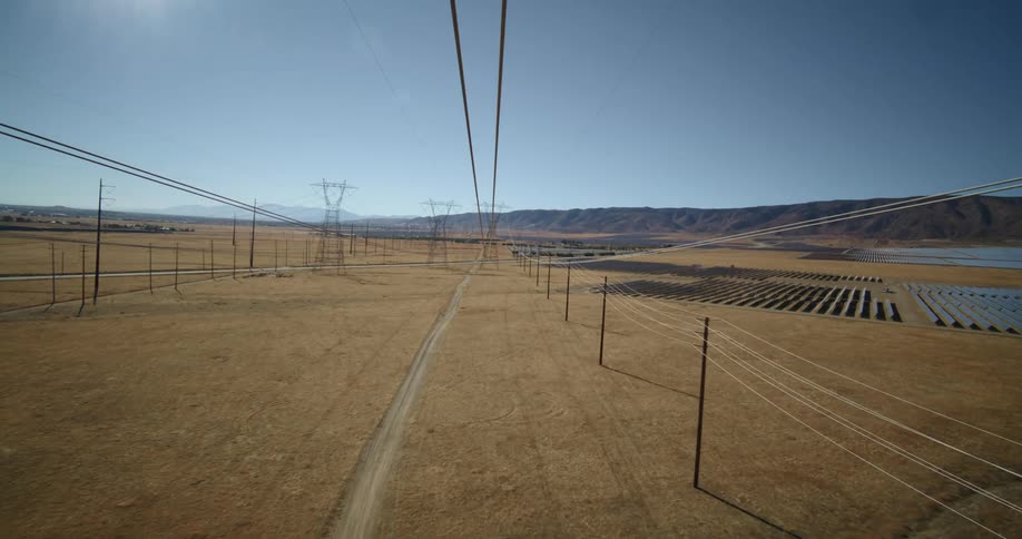 Power lines are all over the farm land
