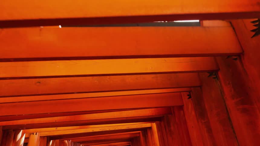 The awning is made of wood