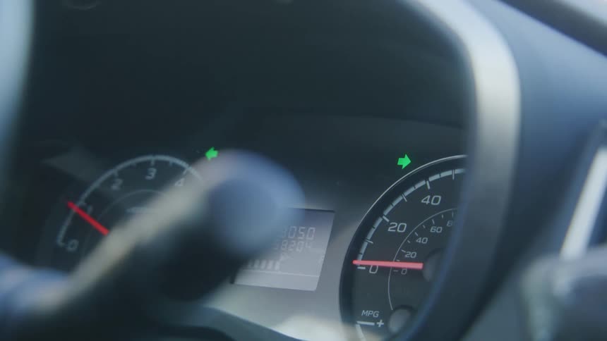 Car dashboard with 4 way flasher