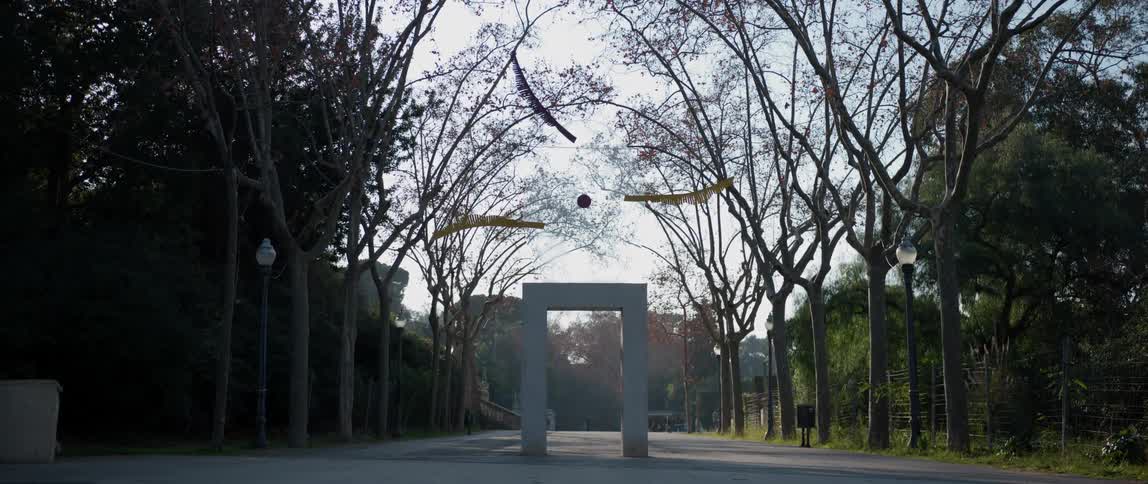 A sculpture gateway in Montjuich in Barcelona, Spain by Silvia Gubern