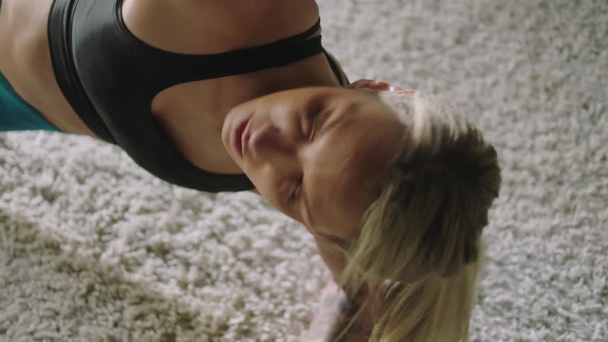 A woman doing exercises