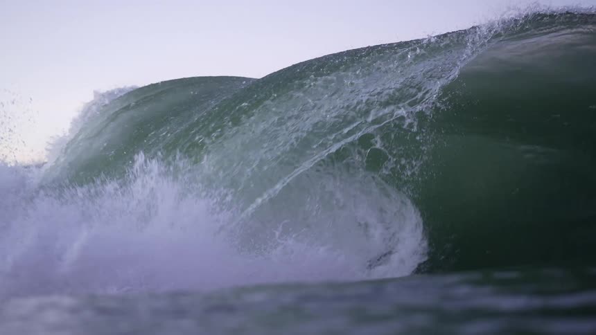 Large waves crashing in the ocean