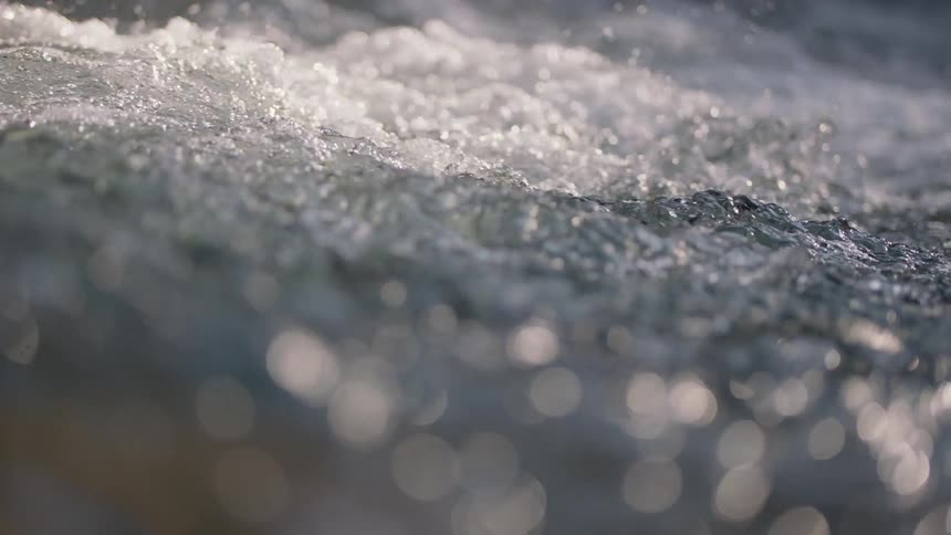 Water flowing in a river