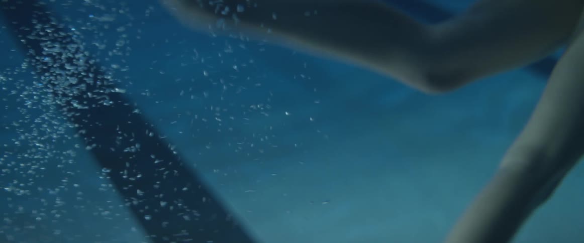Legs are kicking underwater