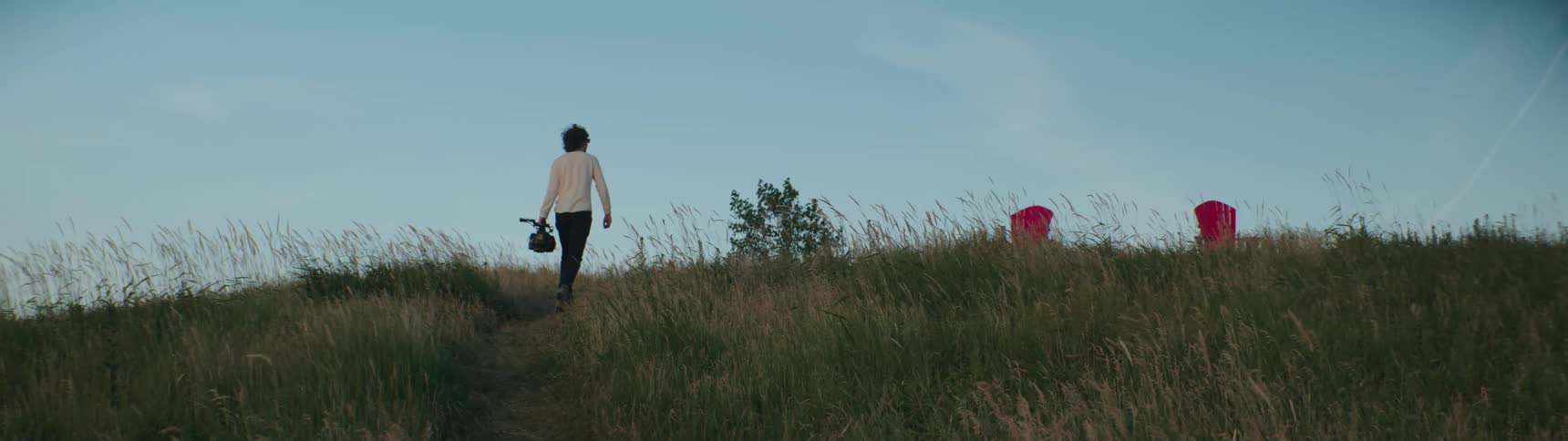 A man walking outdoors