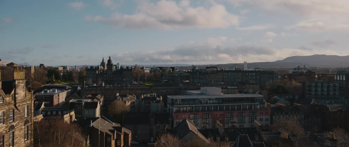 Apartments and buildings along the skyline of Edinburgh, Scotland, United Kingdom