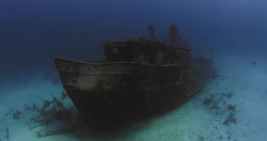 Shipwreck sunken to the bottom of a body of water