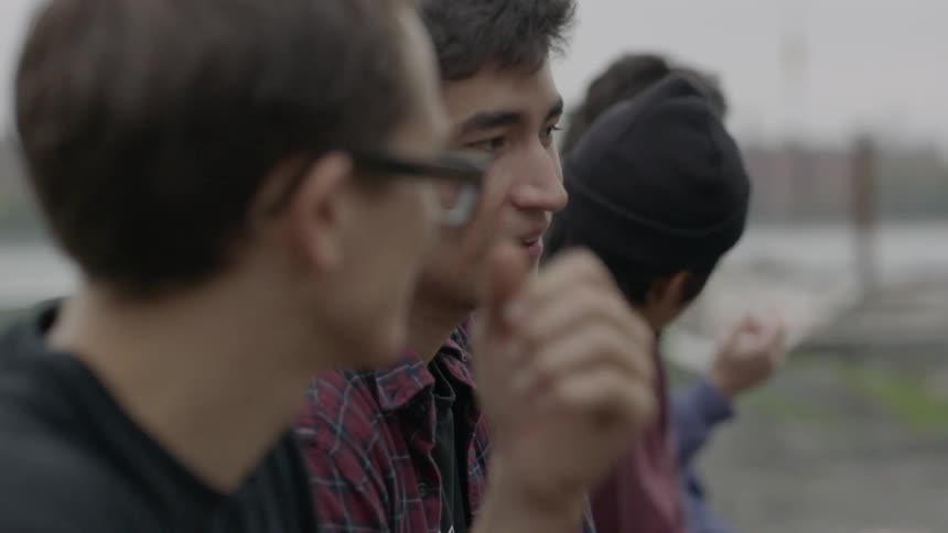 Two men do a handshake