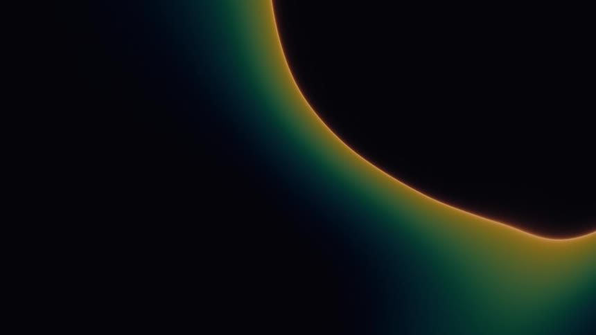 The green swirls move in the black graphics