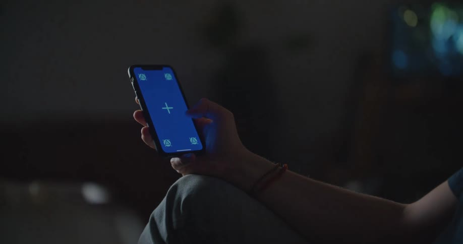 A person using a smartphone