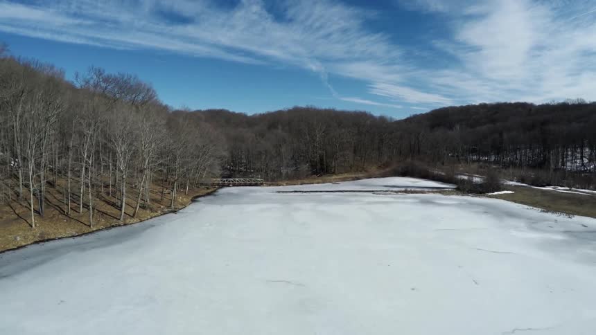 A frozen lake