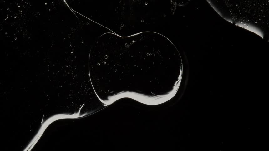 Liquid bubbles are forming together