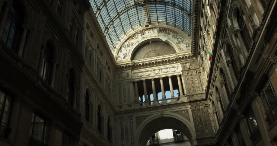 The interior of a building is filled with gorgeous facades and architecture