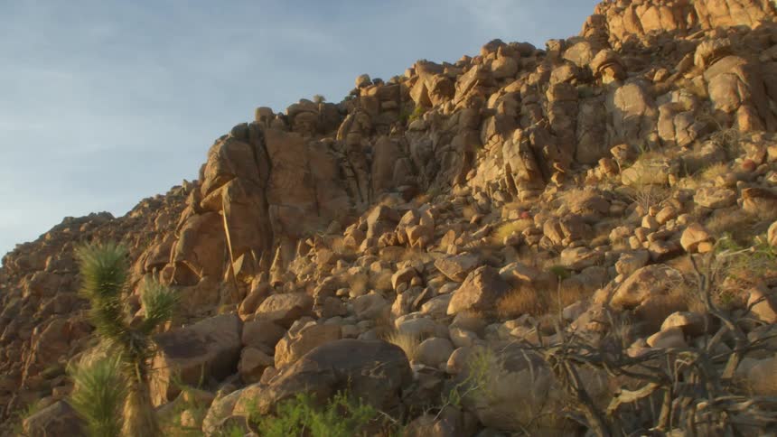 Mountain slope with lots of rocks