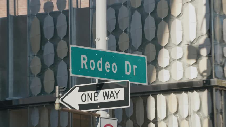 A view of a Rodeo Drive street sign outdoors