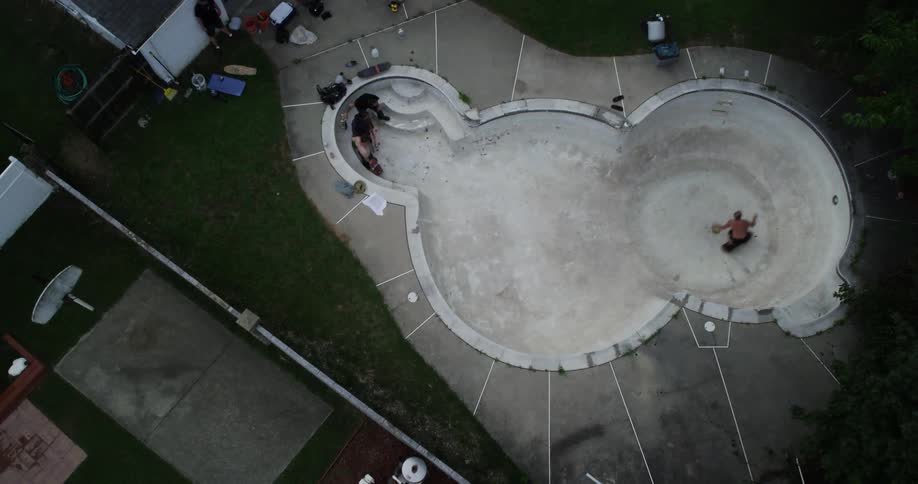 A person is skateboarding