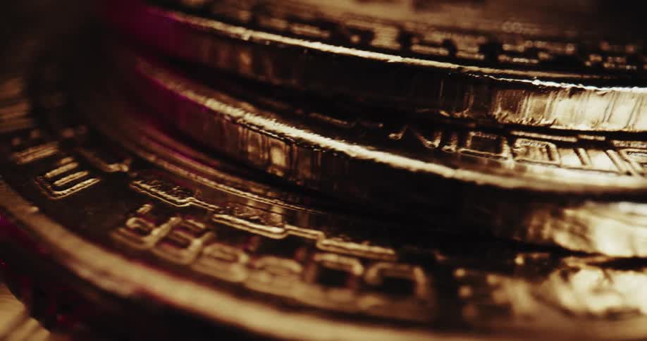 A pile of shiny gold coins