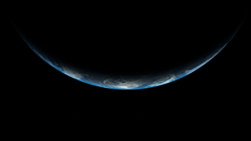 View of the planet earth is slowly releaved