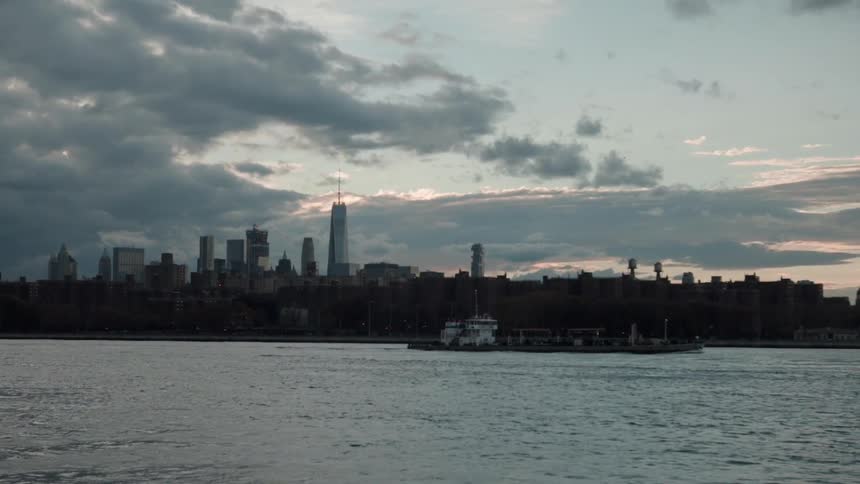 A city on a cloudy day