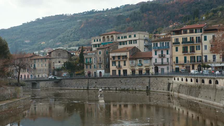 A canal runs through town