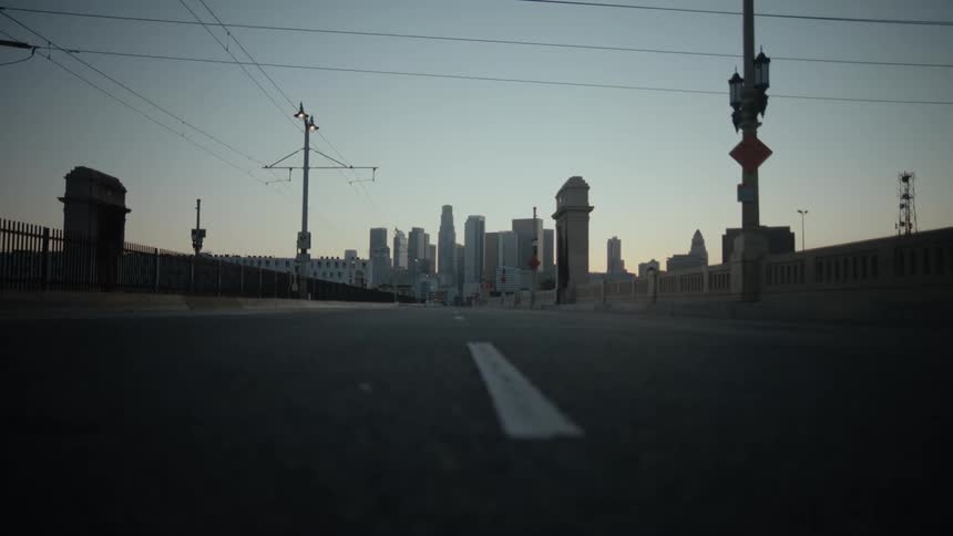 A view of a city from a road