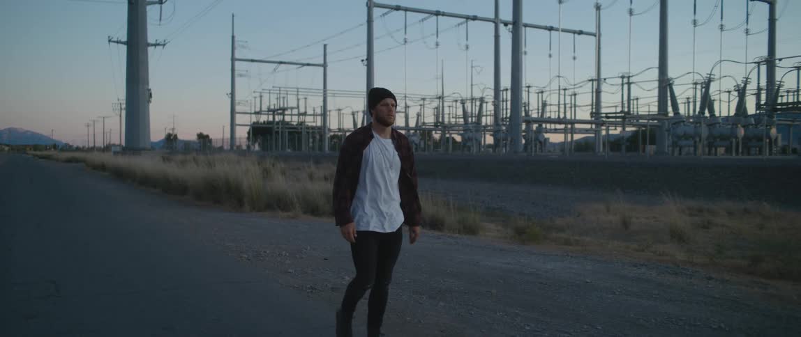 A man walking outdoors