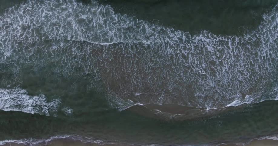 Ocean waves on a shore
