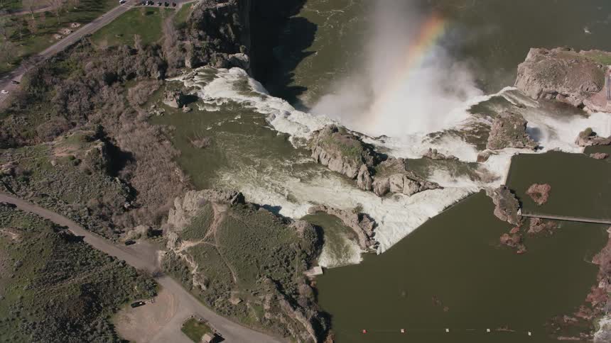 Steam rises by the river