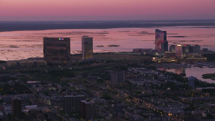 An aerial view of buildings in a city