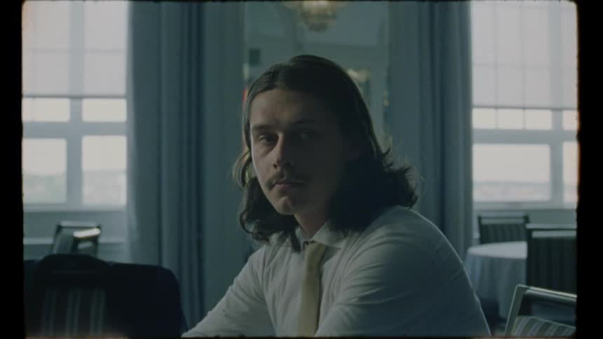 A man sitting in a room