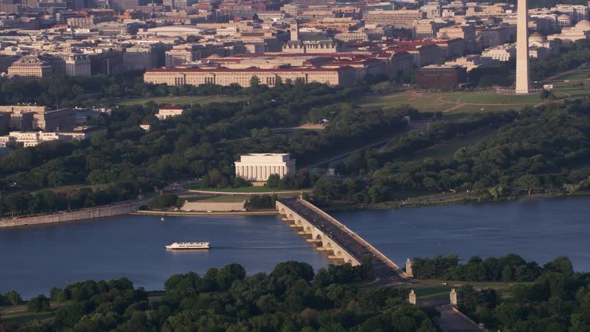 A bridge leads to the city