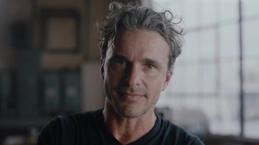 A portrait of a man indoors