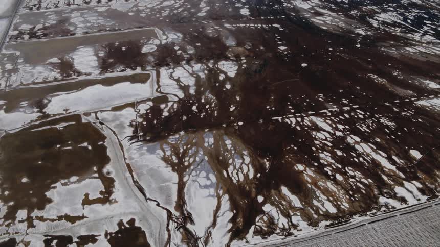 Reflection on a large chemical spill in the desert