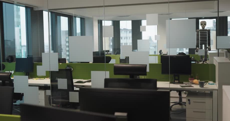 The office is empty