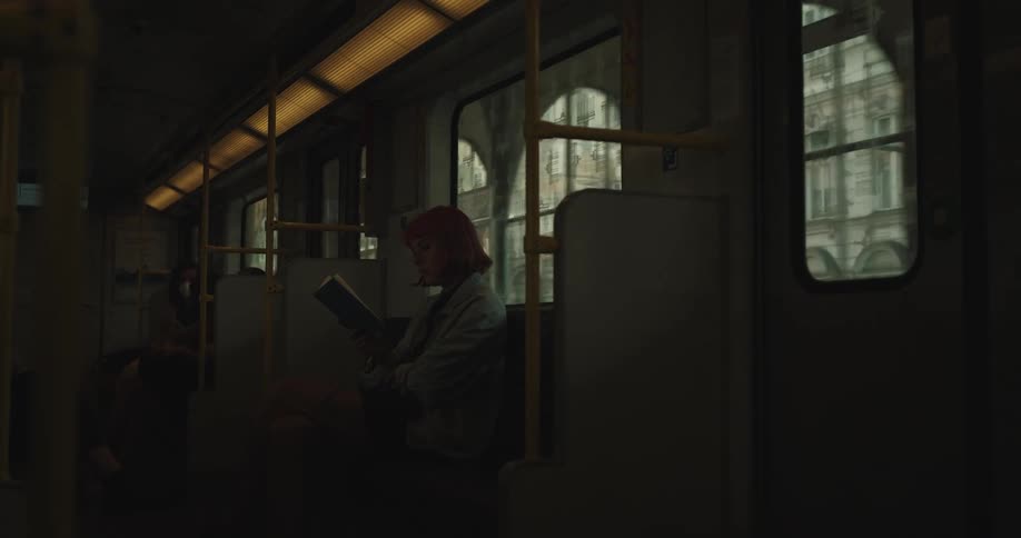 People are riding the train