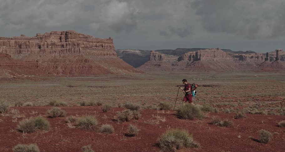 A man walking outdoors