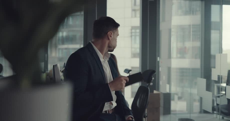 Two employees in an office