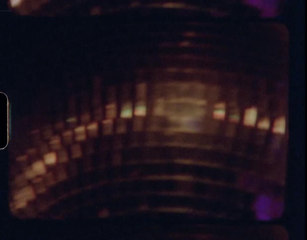 Light reflects on the disco ball