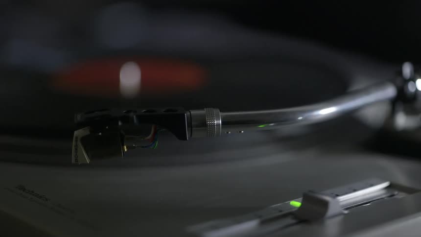 A record spinning on a record player