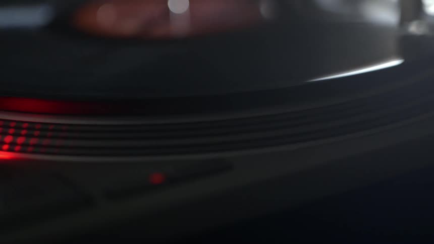 A record player turning