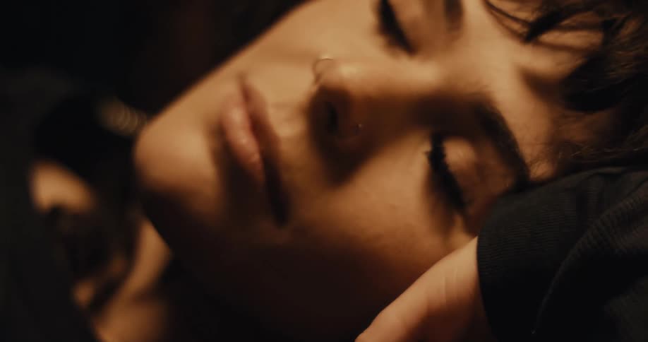 A woman sleeping
