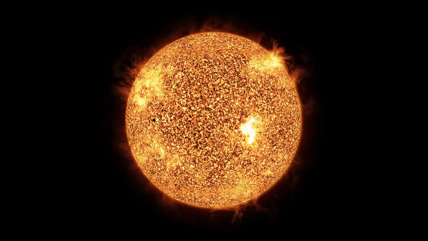 A view of the sun in space