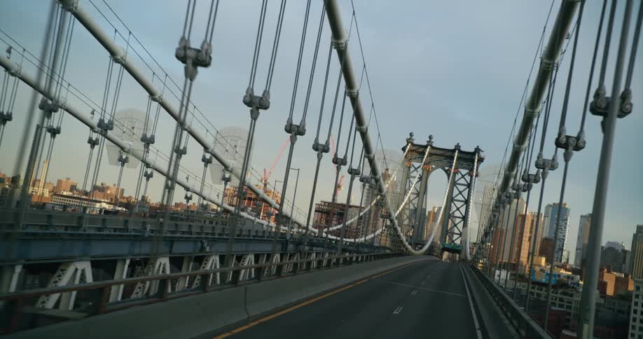 A view of a city from a bridge