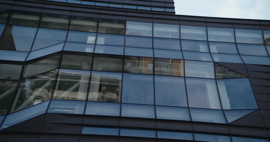 The building has reflective windows