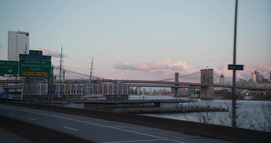A view of a city near a river