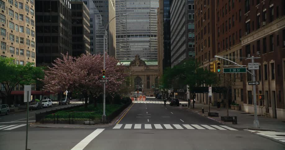 The city is full of large buildings