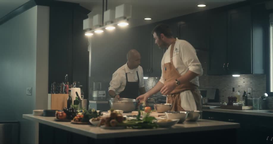 Chefs are working in the kitchen