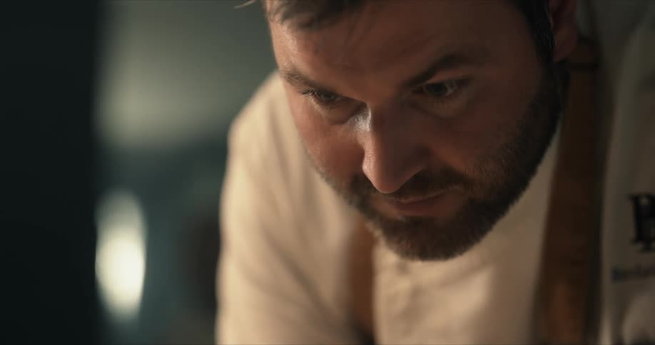 A chef is working on something